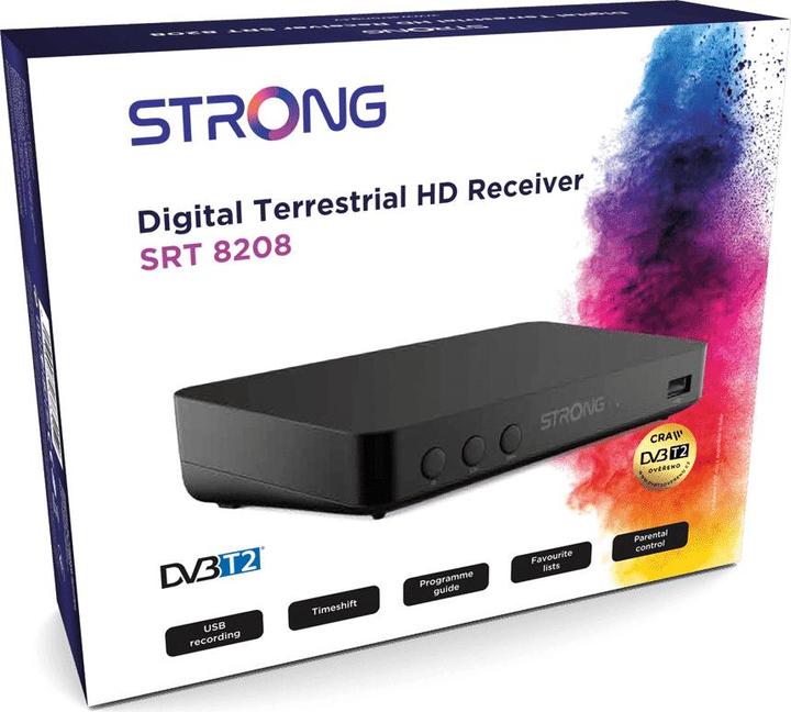 Image du produit Strong DVB-T2 HD, Free-to-Air Reciever, avec fonction PVR (64 Go, DVB-T2, DVB-T, Slot CI)