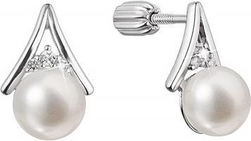 Actual product image Evolution Group Timeless silver earrings with genuine river pearl 21083.1B