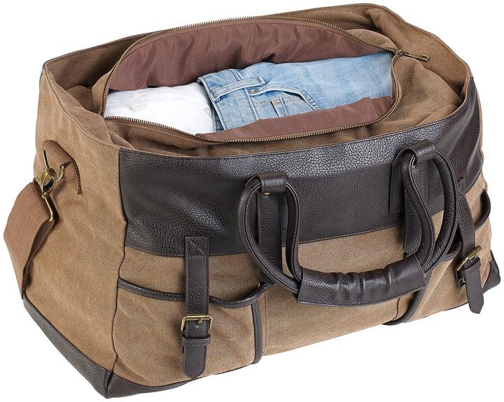 Produktbild Xcase Canvas-Reisetasche mit 2 Aussentaschen und Schultergurt (30 l)