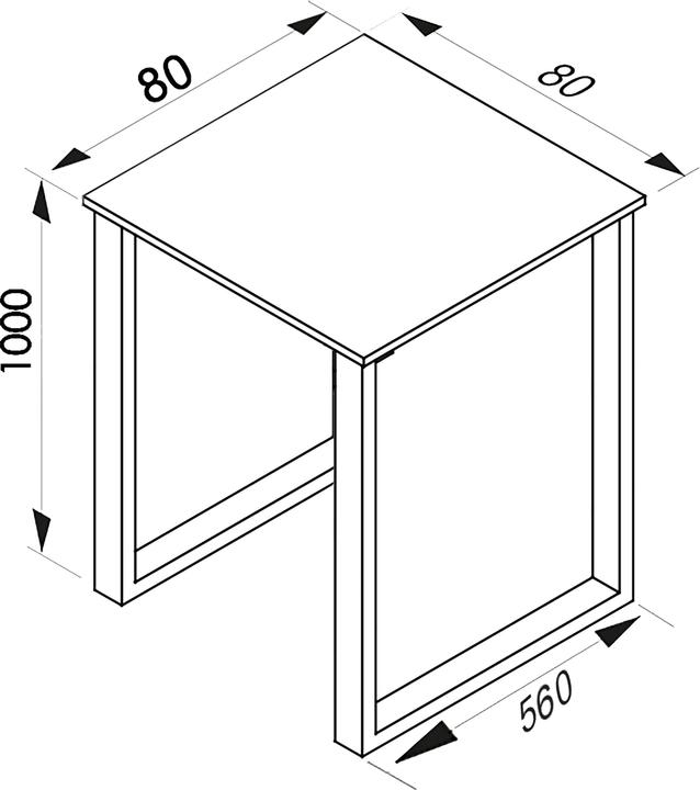 Actual product image VCM Holz Bartisch Stehtisch Xona 80x80 (80 x 80 x 102 cm)