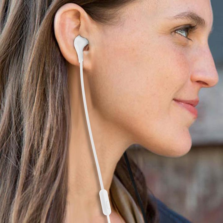 Image du produit Akashi Ecouteurs Intra-Auriculaires +Micro Blanc (Filaire)