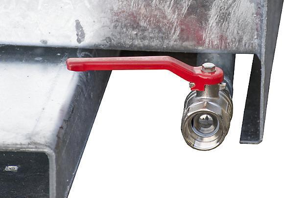 Actual product image eurokraft pro MINI tilting skip for metal swarf, low overall height, capacity 0.46 m³, zinc (460 l)