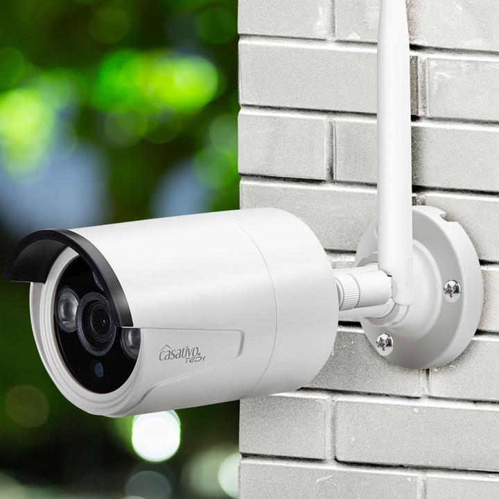 Image du produit Casativo Système de surveillance sans fil, 8 caméras QHD & enregistreur HDD, accès à distance par application (2304 x 1296 Pixels)