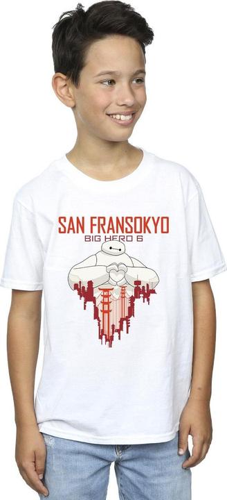 Actual product image Disney Boys Big Hero 6 Baymax San Fransokyo Heart T-Shirt (116)