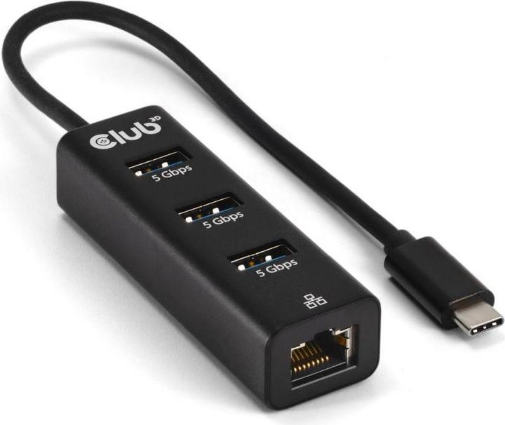 Immagine prodotto Club 3D Hub USB Club3D USB Type-C 3.2 > 3x USB Type A Gigabit Ethernet retail (USB-C, 4 Porti)