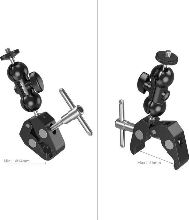 Actual product image SmallRig Super Clamp with Magic Arm ball head (Various video accessories)