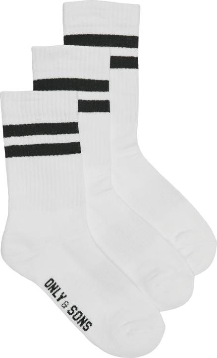 Actual product image Only & Sons Onsrody Stripe 3-Pack Tennis Sock Noos (39, 42)