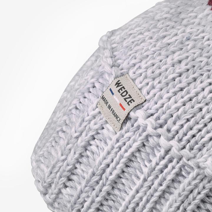 Image du produit Wedze Bonnet de ski adulte Made in France - Grand Nord bordeaux/gris (Taille unique)