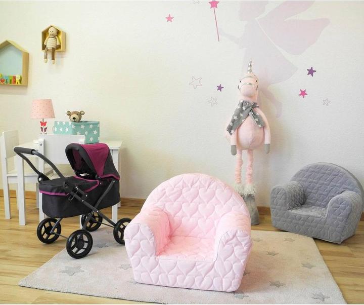Image du produit Knorrtoys Fauteuil pour enfants Rose avec des coeurs (Fauteuil pour enfants)