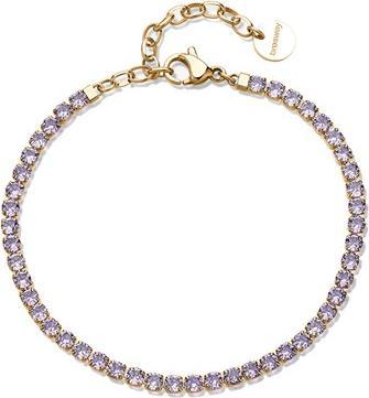 Actual product image Brosway Tennis Gold-Plated Bracelet With Purple Zircons Desideri Bei104