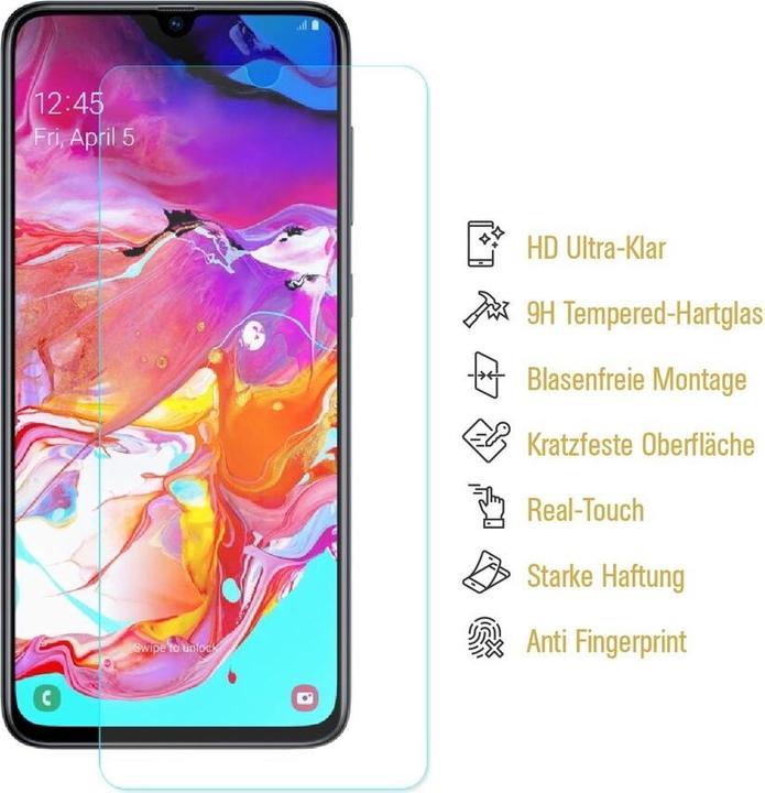 Produktbild Protectorking 3x echtes Tempered 9H Panzerhartglas 3D KLAR (1 Stück, Samsung Galaxy A30)