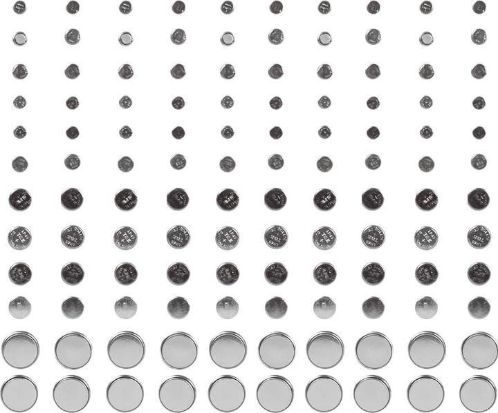Actual product image Benson Lithium button cell battery set, 120 pieces, 10 types (120 pcs.)