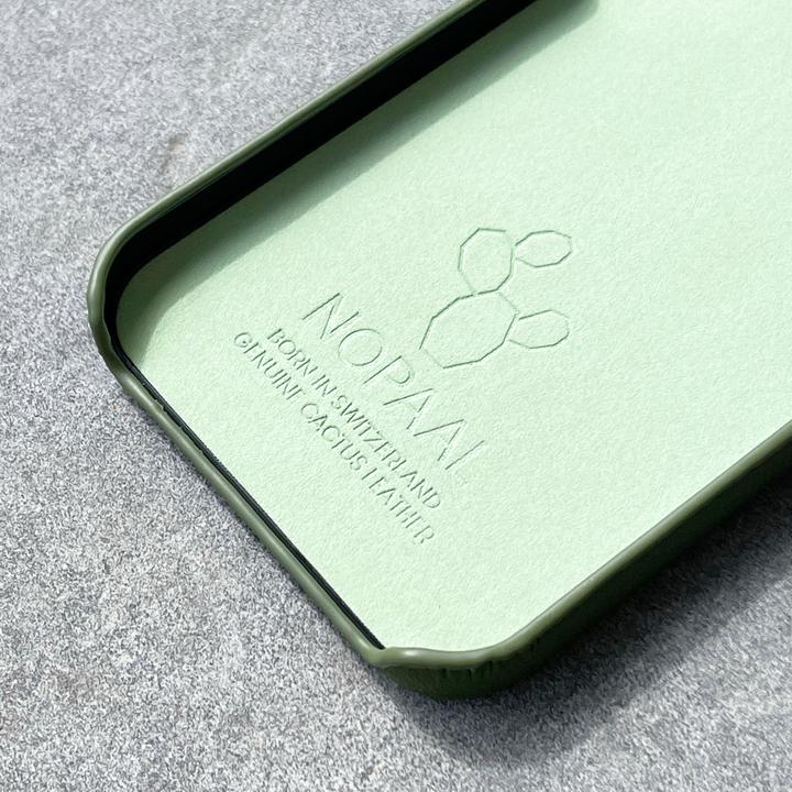 Actual product image Nopaal Coque cuir de cactus vegan vert pampa (Apple iPhone 12 Pro Max)