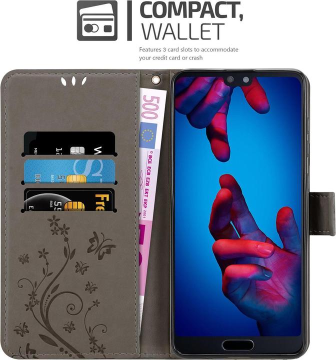 Image du produit Cadorabo Couverture du livre de fleurs (Huawei P20)