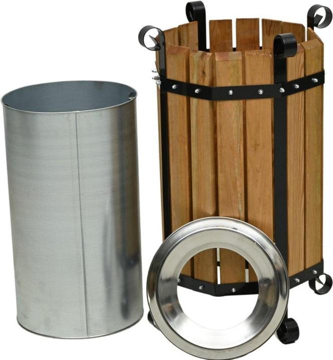 Immagine prodotto Aristar Cestino aperto con rivestimento in legno (50 l)