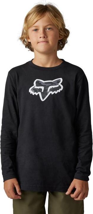 Actual product image Fox Tee 23 Yth Vzns Camo Ls Blk Ys (S)