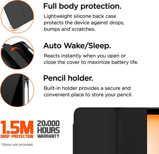 Actual product image Eiger Storm 250 Stylus Case (iPad Air 2022 (5th Gen), iPad Air 2020 (4. Gen), iPad Air 11 2024 (M2), iPad Air 11 2025)