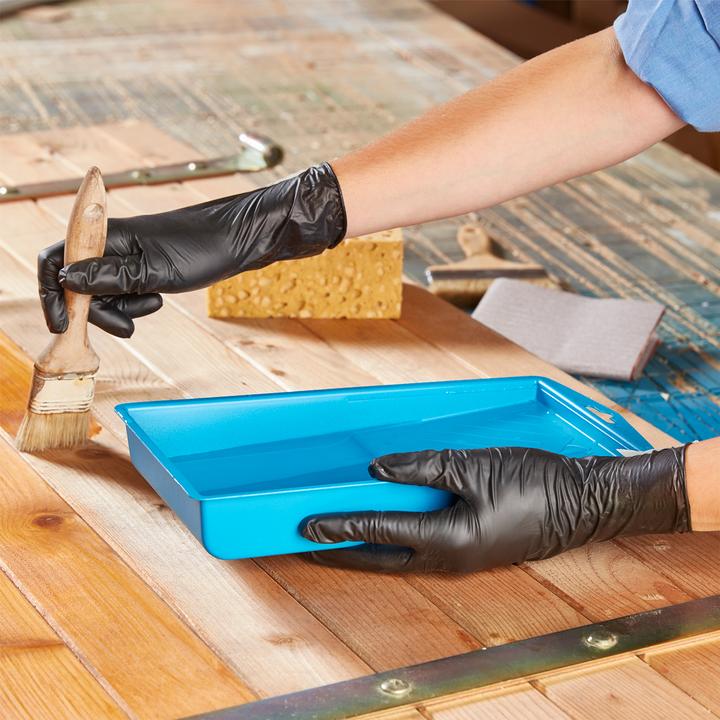Actual product image Spontex Disposable gloves Extra Black 100 made of vinyl size L
