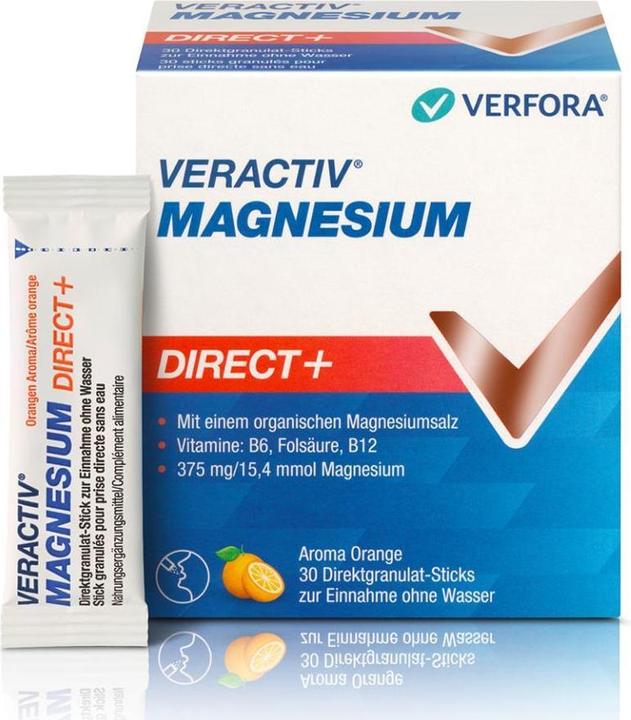 Produktbild Veractiv Magnesium Direct+ 30 Sticks (30 Stück, Granulat, 100 g)
