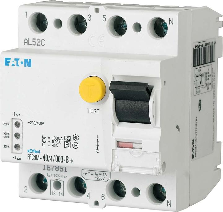 Actual product image Eaton MOE FRCDM-40/4/003-G/A RCD switch digital, 40A, 4p, 30mA, type G/A