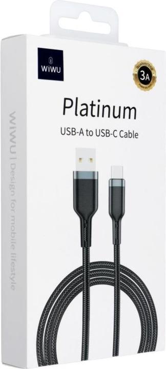Image du produit Wiwu Cable - Platinum Series Data Cable Wi-C019 USB A to USB C 3A 1,2m - black (1.20 m)