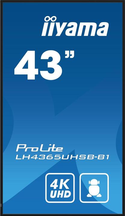 Produktbild iiyama 43" 3840x2160, UHD IPS panel, Haze 1%, 8 (3840 x 2160 Pixel, 42.50")