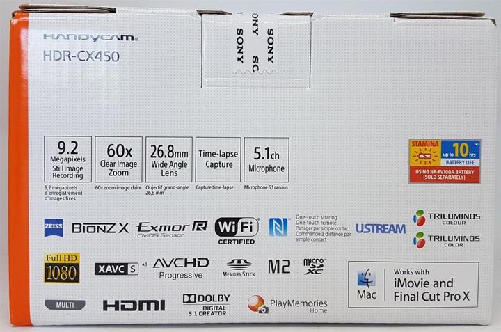 Image du produit Sony Hdr-Cx450 (2.29 Mpx, 50p, 30 x)
