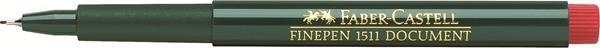 10 FABER-CASTELL 1511 Document Fineliner rouge 0,4 mm (Rouge, 10 x)
