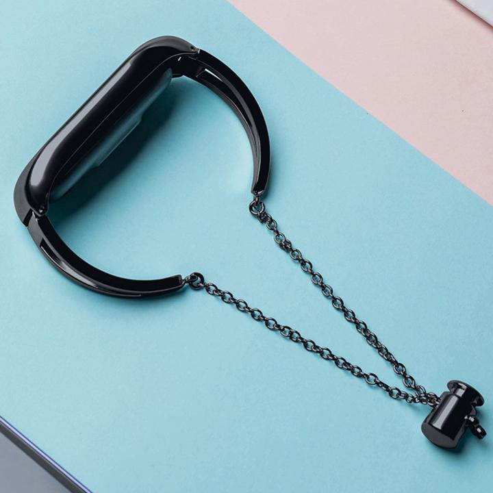 Immagine prodotto Hurtel Cinturino di ricambio in metallo per Xiaomi Mi Band 6 / 5 / 4 / 3 nero (Acciaio inossidabile)