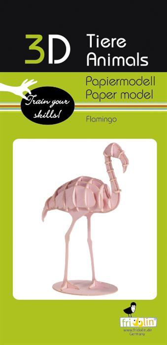 Actual product image Fridolin 3-D paper model "Flamingo"