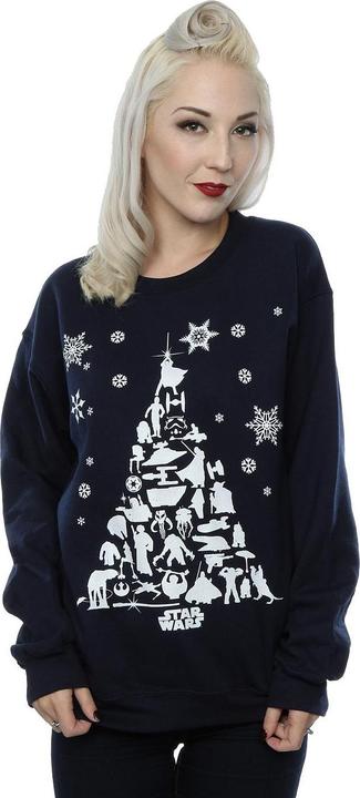 Actual product image Star Wars Womens/Ladies Christmas Tree Sweatshirt (XL)