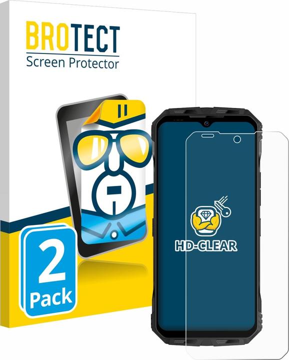 Actual product image BROTECT Screen Protector Clear (2 Piece, Doogee V30T)