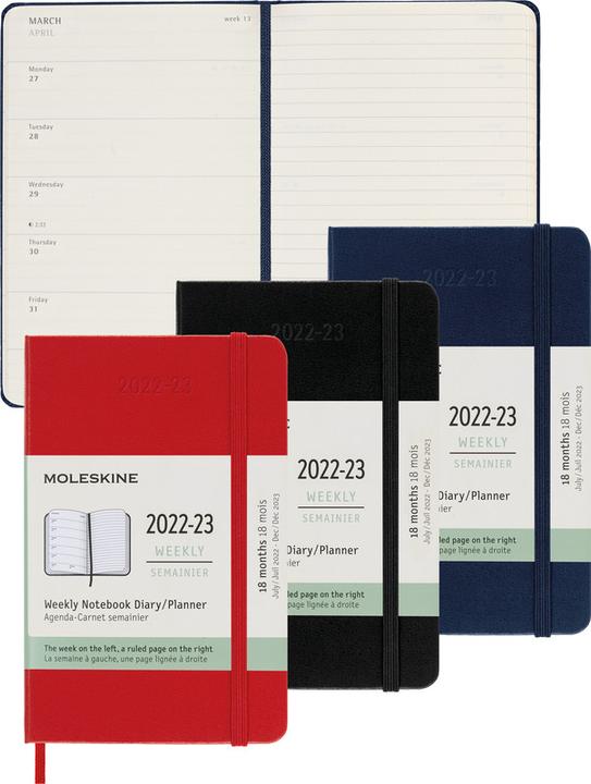 Produktbild Moleskine Schüleragenda Hard Cover Weekly Notebook (9 x 14 cm, Harter Einband, Englisch)