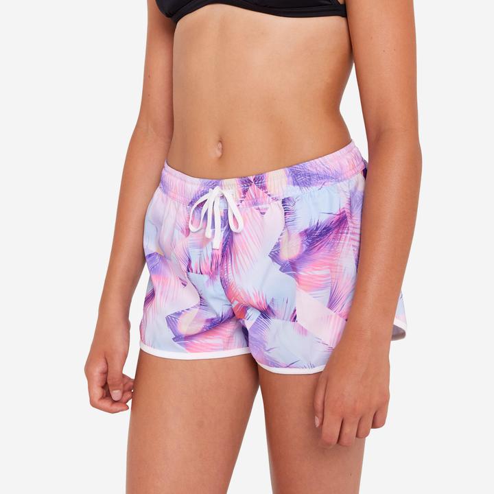 Olaian Boardshorts Surfen Mädchen Katy 100 rosa (10, 11, 12)