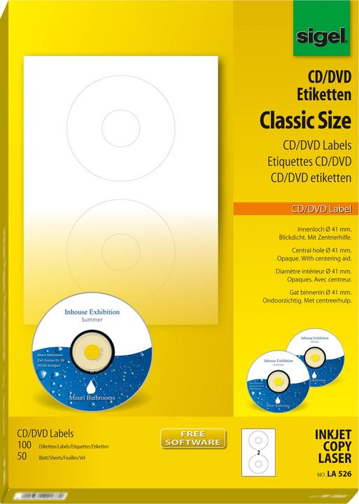 Sigel Etichette CD/DVD