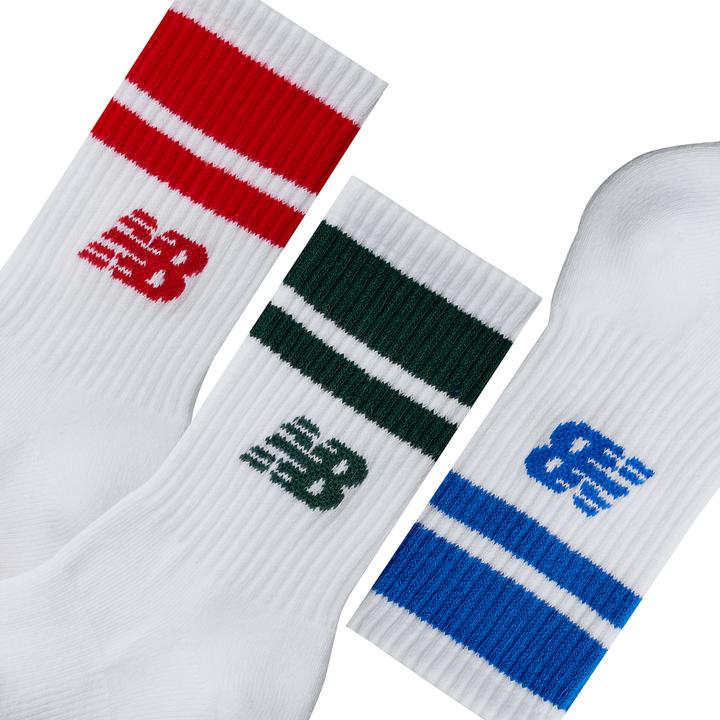 Image du produit New Balance Kids Everyday Stripe Midcalf 3 Pack (Lot de 3, L)