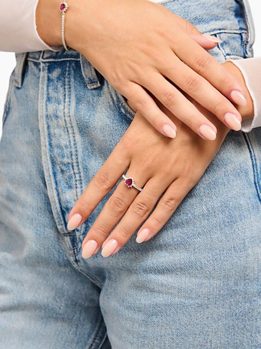 Immagine prodotto Thomas Sabo Herz Ring Romance Silber (54, 925 Argento)
