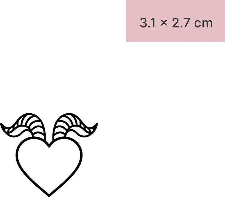 Immagine prodotto minink Tatuaggio temporaneo - Cuore di Capricorno