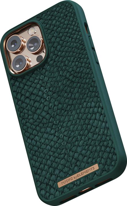 Actual product image Njord Hard Cover Salm.Leather Magsafe Case green (Apple iPhone 14 Pro Max)