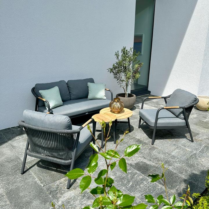 Immagine prodotto Ventaris Set salotto da giardino Verona in alluminio 5 pezzi incl. tavolini antracite