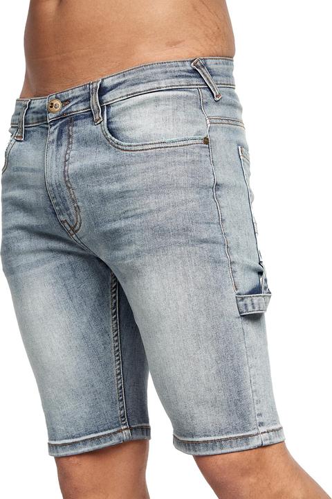 Actual product image Crosshatch Mens Carpenter Denim Vintage Shorts (34)