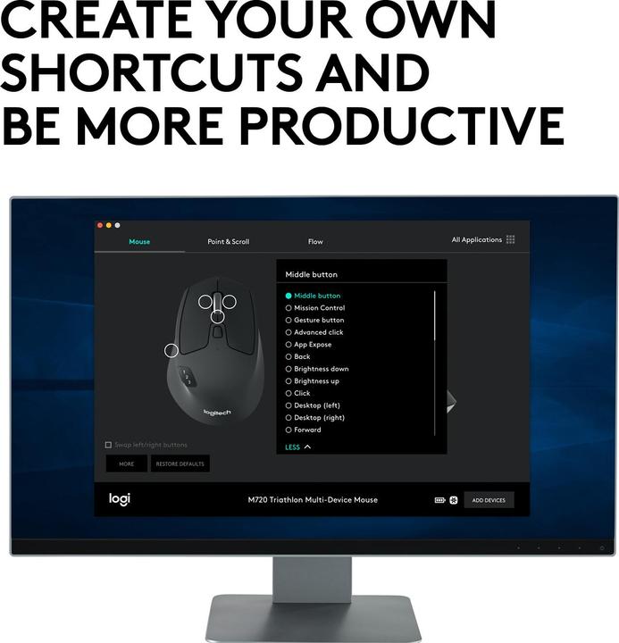 Actual product image Logitech M720 Triathlon (Wireless)
