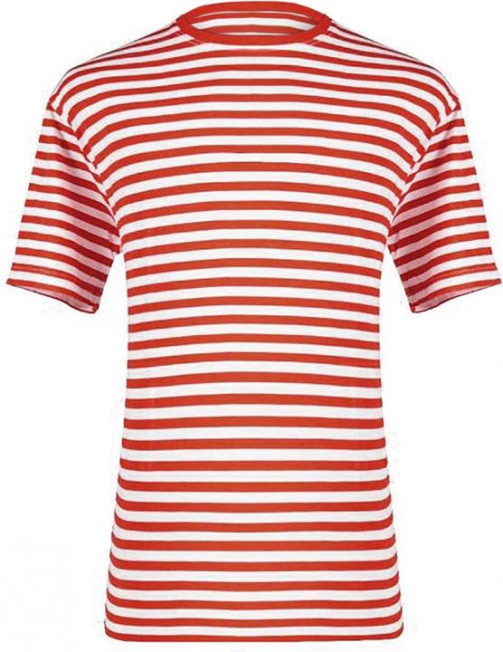 Produktbild Thetru Herren Ringelshirt kurzarm rot-weiss – alltagstauglich (XXL)