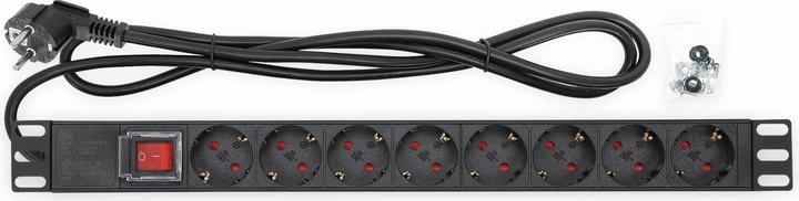 Produktbild Intellinet 19" 8-fach Steckdosenleiste / PDU, Schutzkontakt, 1 HE