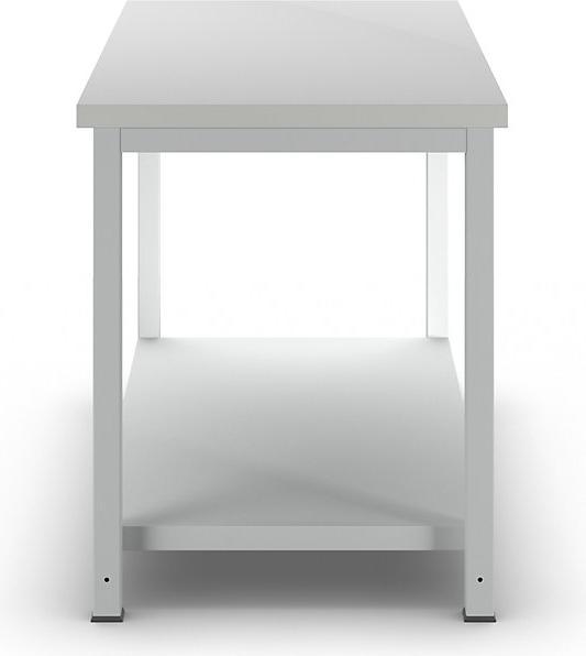 Actual product image RAU Series 8000 workbench, worktop HxWxD 840 x 1250 x 700 mm, light grey RAL 7035. (70 cm, 125 cm)