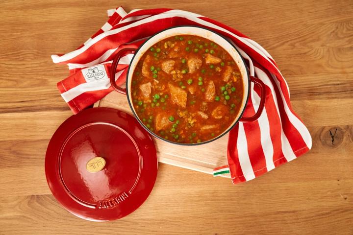Immagine prodotto Ballarini Cocotte BELLAMONTE 22 cm rotonda da 3,0 litri in ghisa arrosto rosso (22 cm, Pirofila + casseruola, Ghisa)