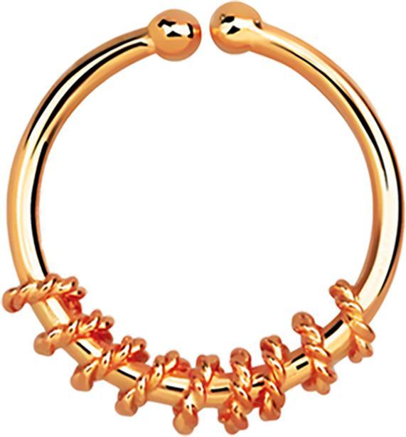 Produktbild Star Piercing Fake Septum mit grosser Seilwindung rosegold (925 Sterlingsilber)
