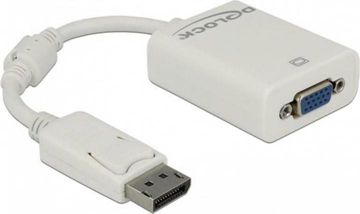 Image du produit Delock Adaptateur d'écran DP vers VGA-Bu blanc (VGA, 16 cm)