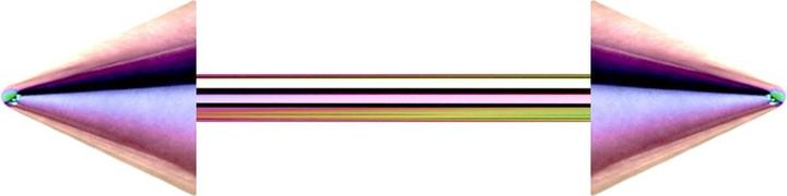Immagine prodotto Star Piercing Micro Barbell colorato con due coni (Acciaio chirurgico 316L)