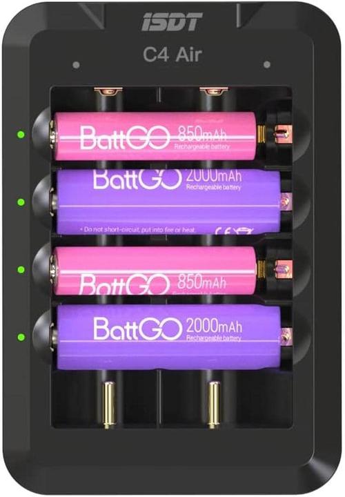 Isdt Charger C4 Air USB-C, for NiMH & Li-ion (1 pcs., HR6, HR03, Chargers without battery)